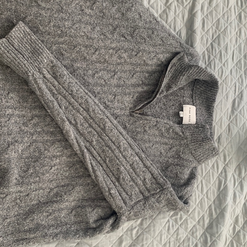 Knit half zip sweater